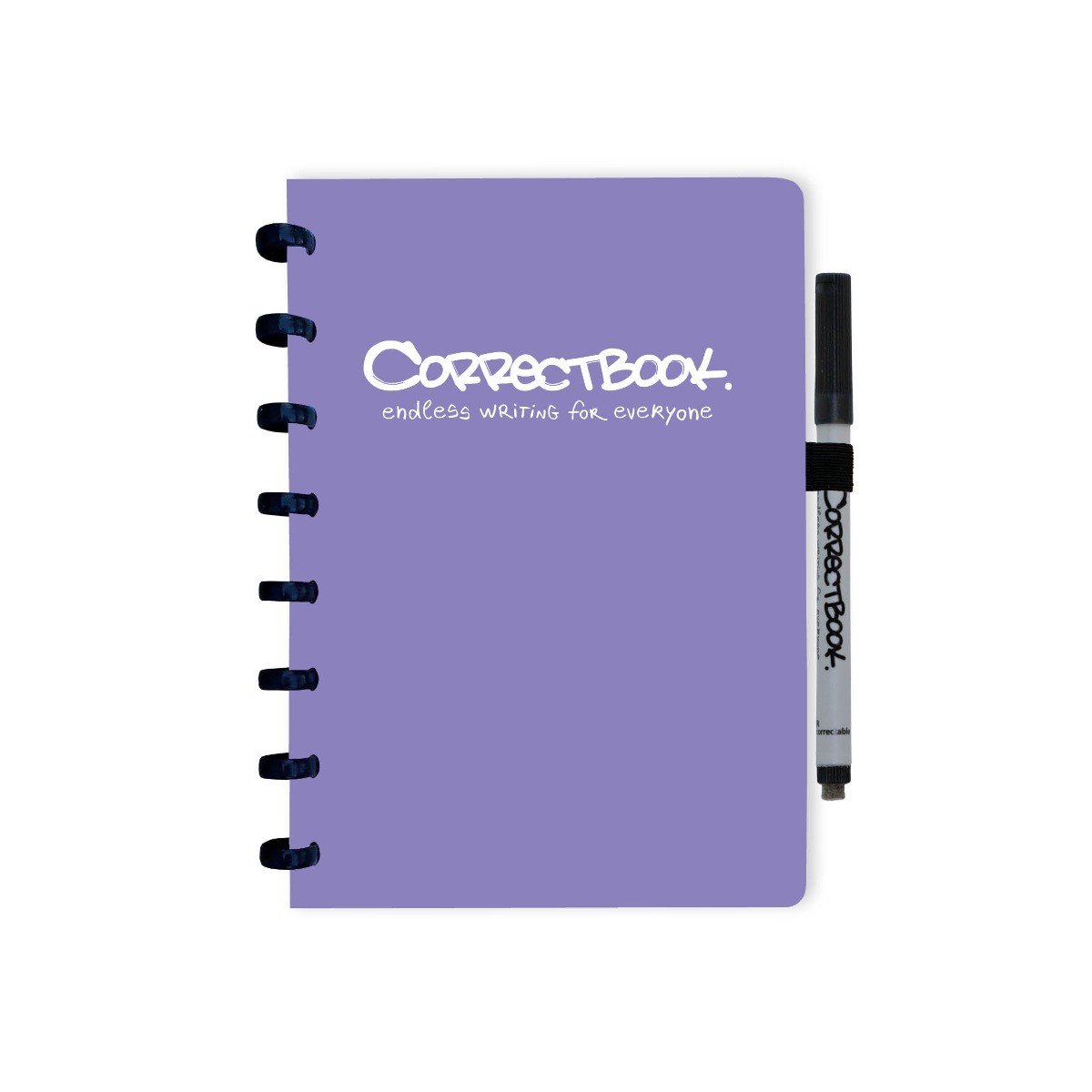 Correctbook Original Petunia Purple-Gelinieerd - Uitwisbaar / Whiteboard Notitieboek - Correctbook