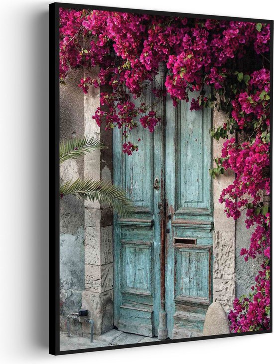 Akoestisch Schilderij Roze deuren Rechthoek Verticaal Pro XXL (107 X 150 CM) - Akoestisch paneel - Akoestische Panelen - Akoestische wanddecoratie - Akoestisch wandpaneel