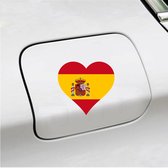 Bumpersticker - 12x11 - Hart Vlag Spanje