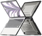 ShockProof Laptophoes - Geschikt voor MacBook Air 2022 Hoes - 13 inch Case Voor Air 13.6 inch (M2, 2022)A2681 - Zwart