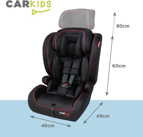 Carkids I-Size Autostoeltje Luca 76-150cm Zwart/Rood van CARKIDS. — afbeelding 4
