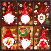 Décorations de Noël autocollantes pour fenêtres : Flocons de neige, Père Noël, Cerf – Autocollants en PVC pour Portes et Fenêtres, réutilisables