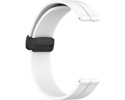 Siliconen bandje - geschikt voor geschikt voor Amazfit GTS / GTS 2(E) / GTS 2 Mini / GTS 3 / 4 (Mini) / Bip (S) / Bip U (Pro) / Bip Lite / Bip 3 (Pro) / GTR 42 mm / Pop (Pro) / Active (2) - wit