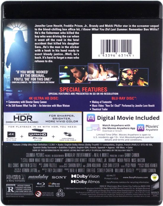 I Still Know What You Did Last Summer 4K - Blu-Ray film op 4K Blu-ray | bol