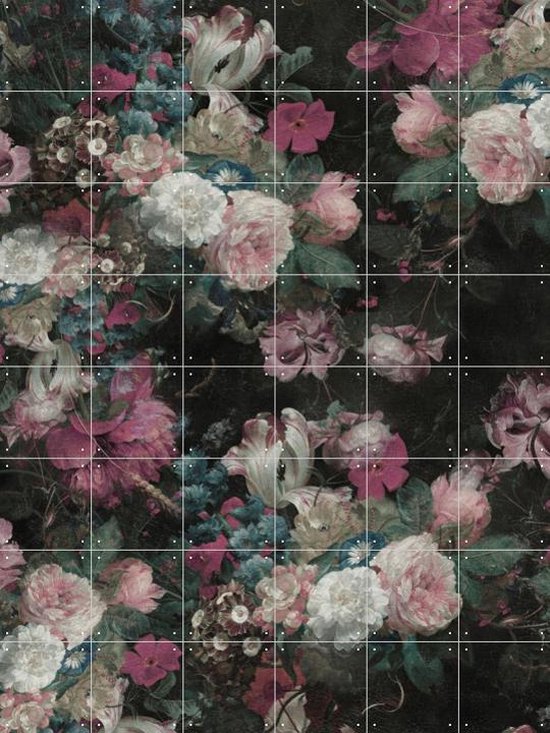 IXXI Moody Baroque Florals - Wanddecoratie - 160 x 120 cm
