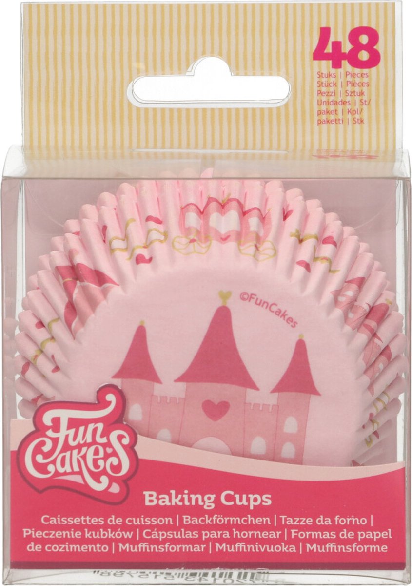 FunCakes Baking Cups Papier - Prinses - 48 Stuks - Cupcake en Muffin Vormpjes