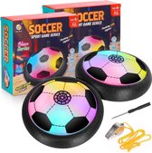 Air voetbal LED Hover voetbal 2x stuks, indoor voetbal speelgoed voor jongens meisjes 3 4 5 6 7 jaar oud, Air Power Voetbal bal, voetbalgeschenken voor jongens