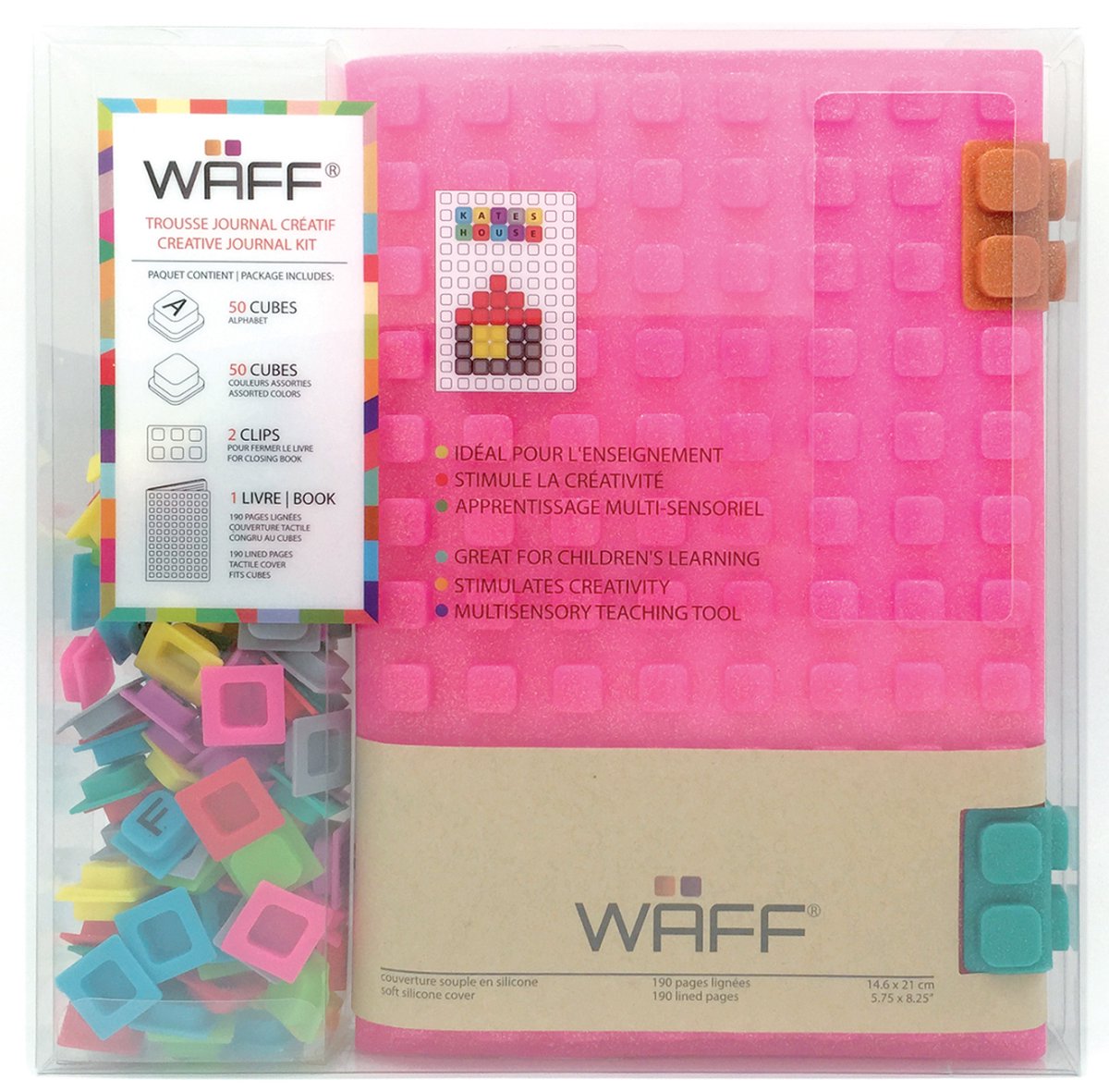 Waff Creatief Dagboek Set A5 Glitter Roze