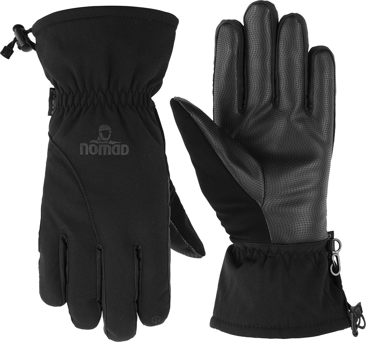 NOMAD® Waterdichte Winter Handschoenen M | Zwart | Heren & Dames | Winddicht en Waterdicht | Touchscreen | Warme Fleece voering