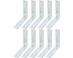 AMIG hoekankers/stoelhoeken - 10x - verzinkt staal - breedte 1.9cm - lengte 2 x 8cm