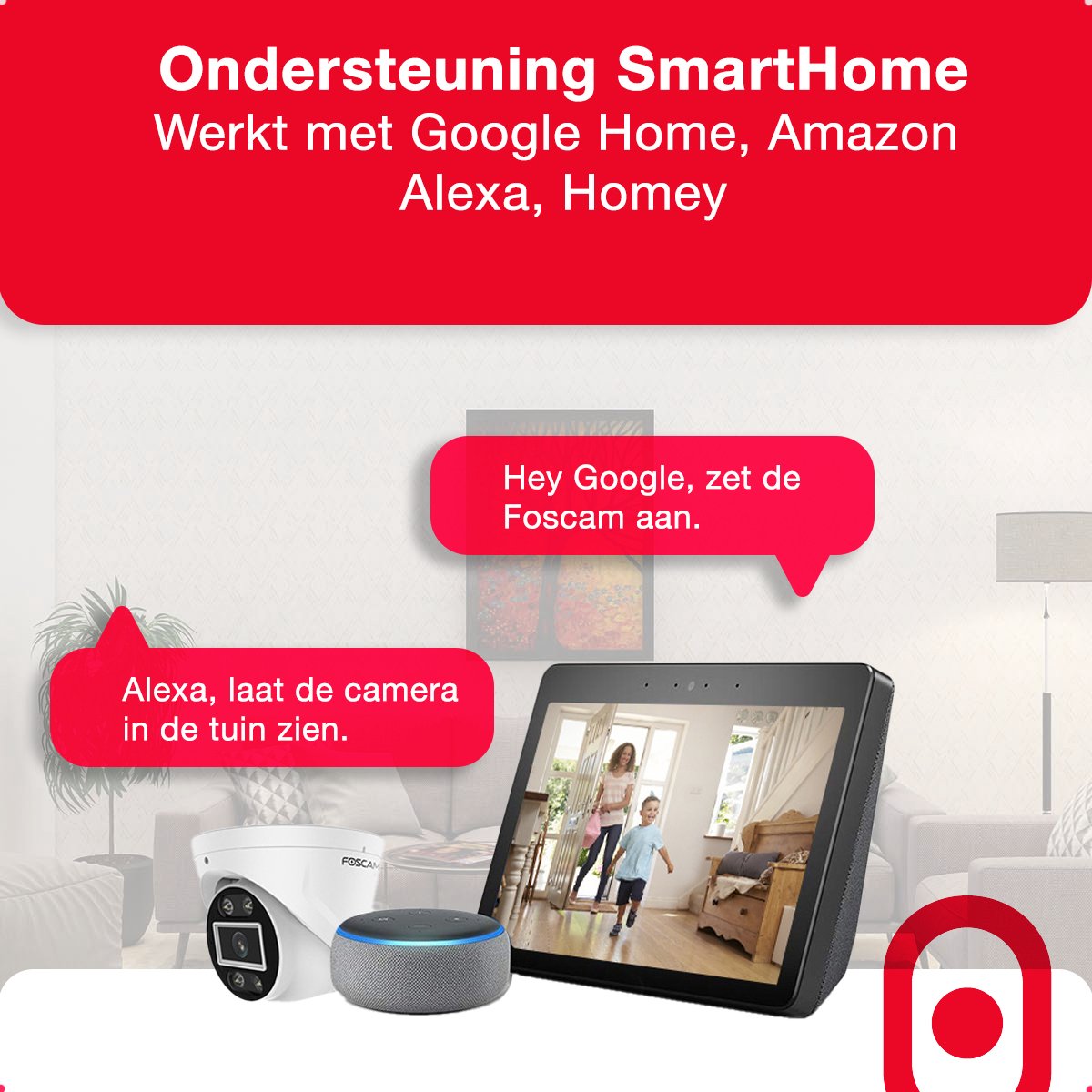 Foscam T5EP IP Camera 3K QHD met - afbeelding 3