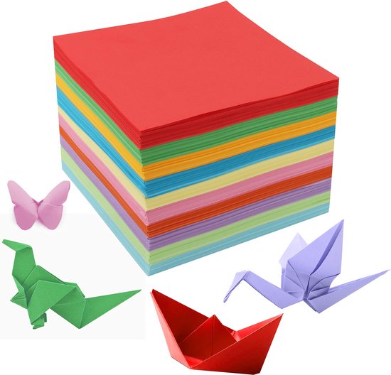 Belle Vous Set de 1100 Feuilles de Papier Origami Double Face - Feuilles  Carrées 15 x