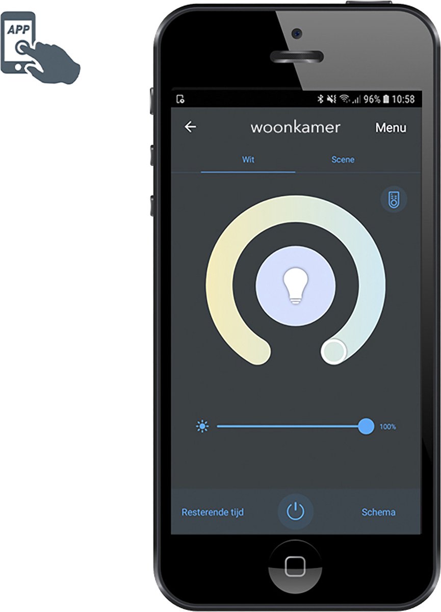 QAZQA karel - Art Deco Dimbare LED Smart Plafondlamp incl. wifi met Dimmer - 1 lichts - Ø 20 cm - Zwart - Woonkamer | Slaapkamer | Keuken thumbnail 8