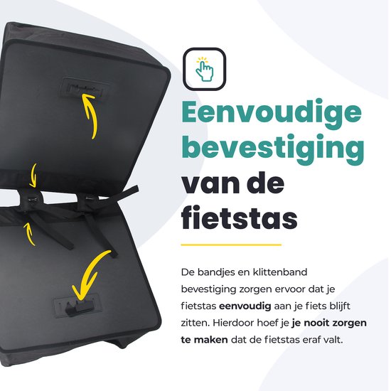 Voltano Dubbele Fietstas XXL - Zwart - 60 Liter - Waterdicht - Universele bevestiging - Grote Fietstassen Elektrische Fietsen van Voltano — afbeelding 4