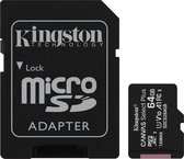 Kingston - Micro SD geheugenkaart - Canvas Select Plus - MicroSDXC - 64GB-  incl. SD-adapter