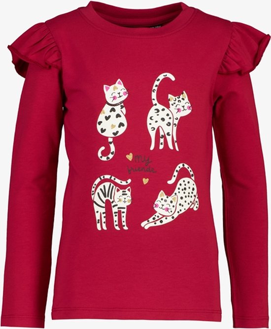 TwoDay meisjes trui met katten - Rood - Maat 92