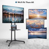 Standaard Verrijdbaar voor 32-85 inch LCD LED plasma TV, TV Standaard Wieltjes tot 60kg, TV trolley op Wielen Max VESA 600x400mm