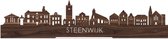Standing Skyline Steenwijk Notenhout - 40 cm - Woon decoratie om neer te zetten en om op te hangen - Meer steden beschikbaar - Cadeau voor hem - Cadeau voor haar - Jubileum - Verjaardag - Housewarming - Aandenken aan stad - WoodWideCities