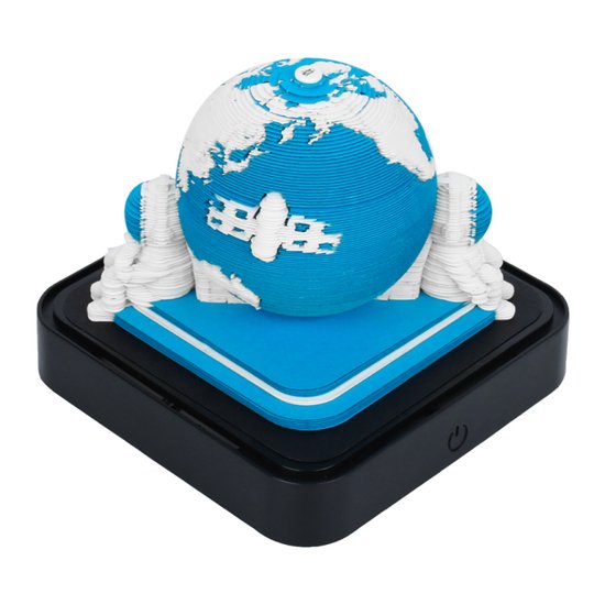 Calendrier 3D - 2024 - Terre - Globe - Bloc-notes 3D avec Siècle des  Lumières LED 