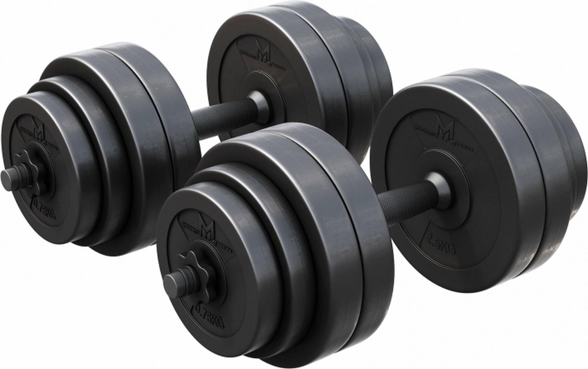 Gyronetics Dumbellset - Halterset - Kunststof - 30 kg - 25 mm