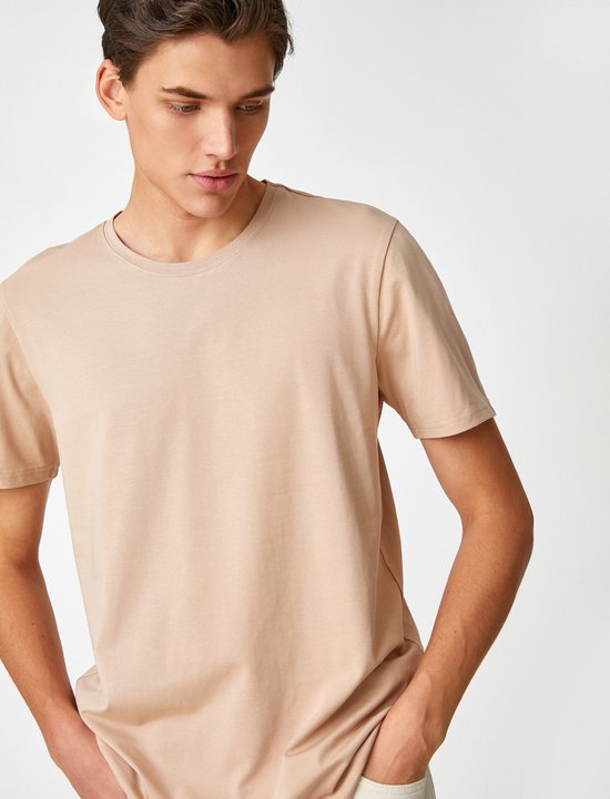 Koton 3SAM10711HK Volwassenen Mannen T-shirt Single - ecru - XL
