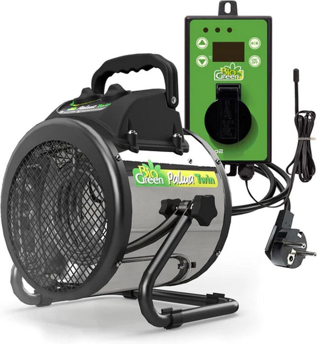 Bio Green - PAL-TD - Luchtverhitter "Palma TWIN" met digitale thermostaat - 2 x 1000 Watt