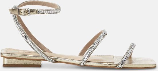 Mangará Aroeira Dames sandalen - kristallen bandjes - Goud - Maat 41