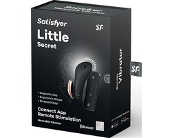 Satisfyer, bluetooth slipvibrator, oplegvibrator, 'Little Secret', 8,5 cm, met app, medische siliconen