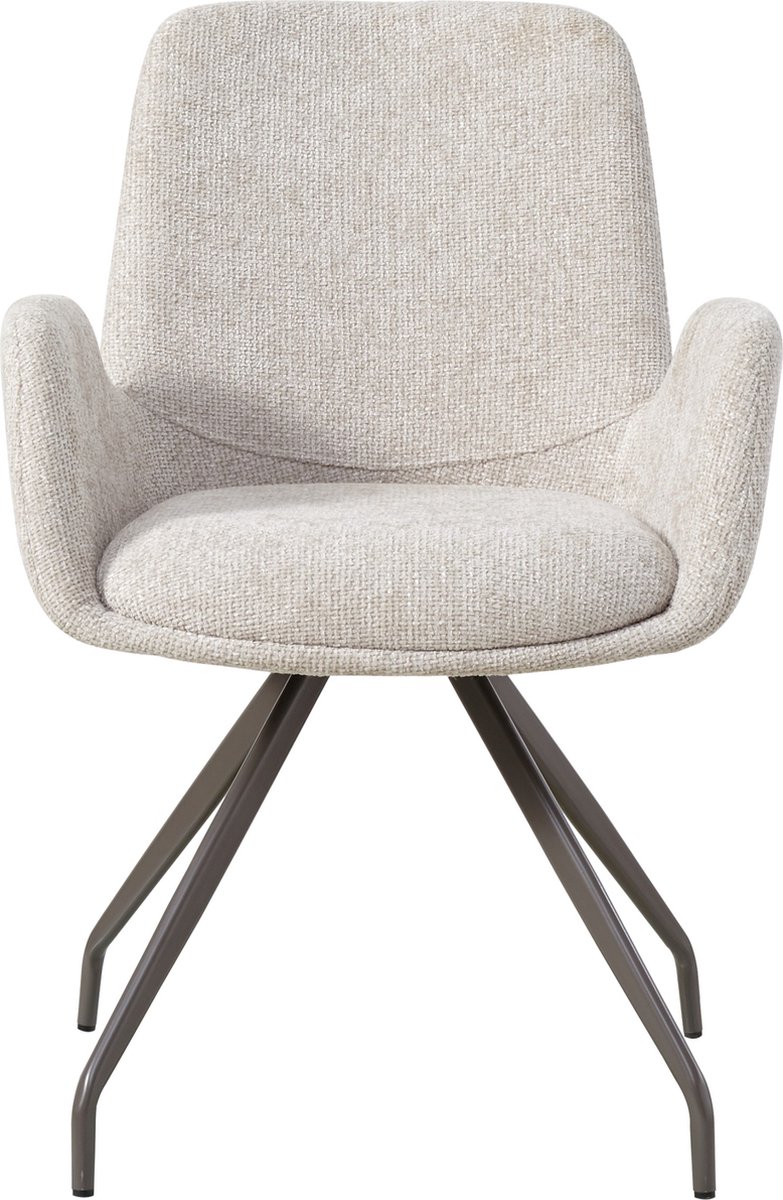 PTMD Eetkamerstoel Athena - Beige - 63x60x86.5cm