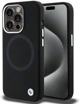 BMW Silicone Back Case (MagSafe Compatible) - Geschikt voor Apple iPhone 15 Pro (6.1") - Zwart