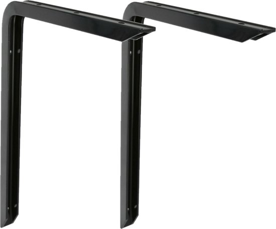 AMIG Plankdrager/planksteun - 2x - Aluminium - Gelakt Zwart - H300 X B200 Mm - View #8