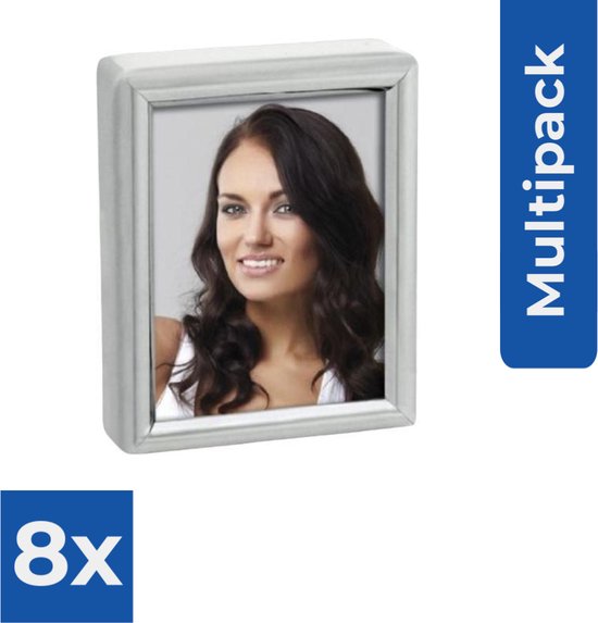 Mini cadre photo en métal plaqué argent 3-5x4-5 cm 8735 - Cadre photo - Pack économique 8 pièces