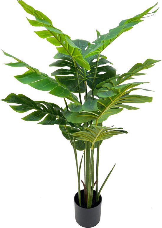 Monstera Kunstplant 120cm | Grote kunstplant | Kunstplant voor binnen | Neppe Monstera plant