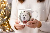 Mok Samoyed Beker cadeau voor haar of hem, kerst, verjaardag, honden liefhebber, zus, broer, vriendin, vriend, collega, moeder, vader, hond, kerstmok, kerst beker, kerst mok