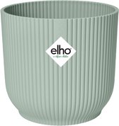 Elho Vibes Fold Rond 14 - Pot De Fleurs pour Intérieur - 100% plastique recyclé - Ø 14.1 x H 12.9 cm - Vert
