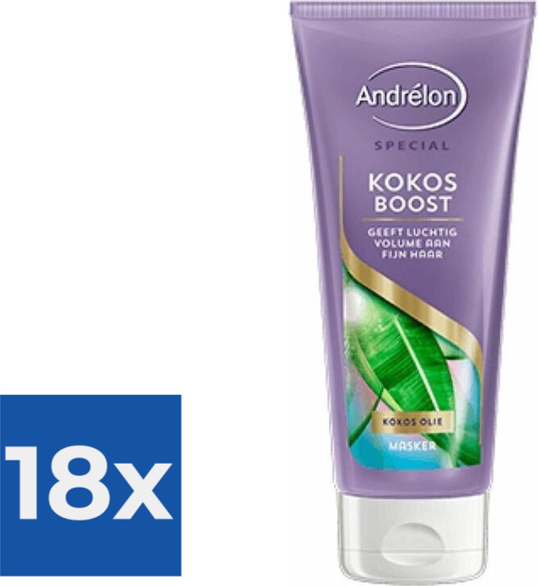 Andrélon Haarmasker Kokos Boost 180 ml - Voordeelverpakking 18 stuks