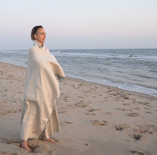 Samarali Yoga Deken Chambray Beige - 100% Biologisch katoen - 200x150 cm - Handgemaakte meditatiedeken - Comfort en veelzijdigheid van Samarali — afbeelding 5