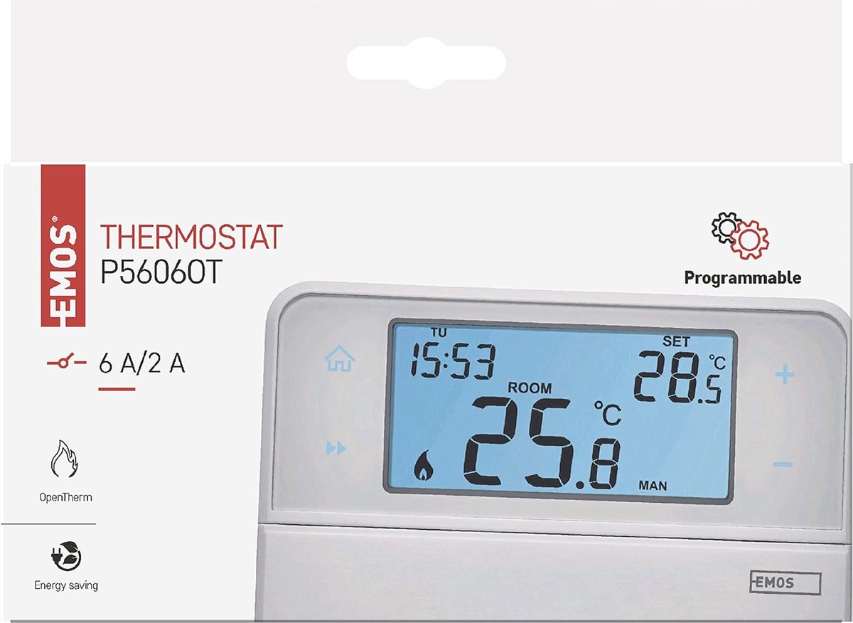 Timé Slimme Thermostaat Thermostaat voor CV Touchscreen WiFi Voor Mobiel bol