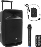 BoomTone DJ Travelsound 15VHF BT Luidspreker met microfoon en headset