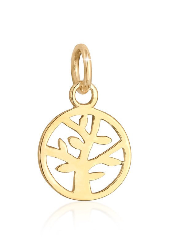 Elli PREMIUM Dames Hanger Dames' boom met symbool van leven in 585 geel goud