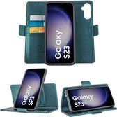Coque Samsung Galaxy S23 Book Case - Coque Amovible - Fermeture Magnétique - Portefeuille Turquoise