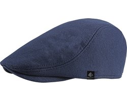 FlatCap - Donker blauw - vintage cap - Cadeau Man Verjaardag - One Size - KRANTENJONGENSPET - hippie accessoires-black kerstcadeau
