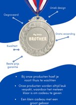 Akyol - mijn kleine broertje medaille zilverkleuring - Broer - familie - cadeau