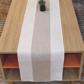 Chemin de table lavable de style campagnard simple avec coutures bicolores, décoration de table élégante pour anniversaires et mariages, 30 cm x 180 cm