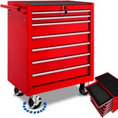 tectake® - Chariot à outils avec 7 tiroirs - rouge - 402799