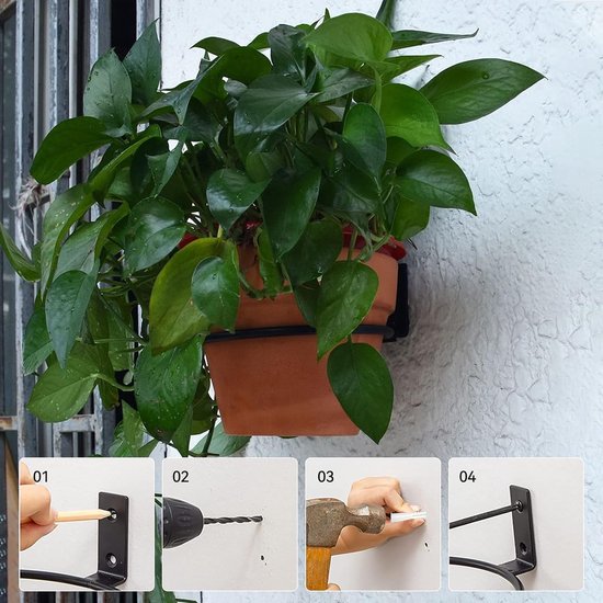 Wandplanter - 3 stuks hangende plantenbak voor kamerplanten, plantenstandaard, vetplantenhouder, verticale tuin. Grote wanddecoratie voor woonkamer, kamerdecoratie voor tieners 40 60 90cm (15,7 23,6