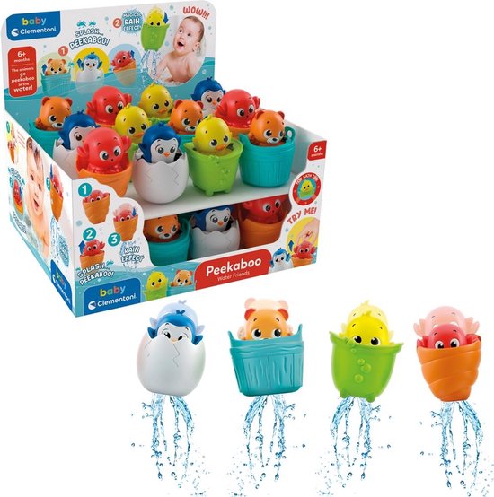 Clementoni Baby Peek A Boo Bath Toy Disp.