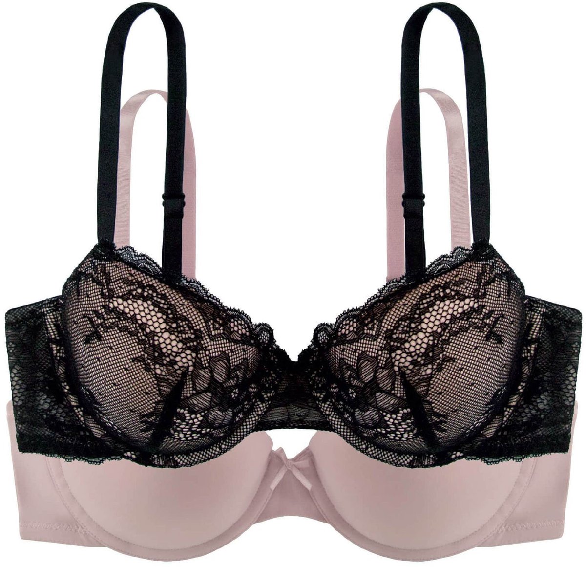 Dorina BH's 2-Pack Chloe - T-shirt BH - Licht gevuld - Multipack kanen Bh's - Goedkope maar goede bh - 90B - Roze