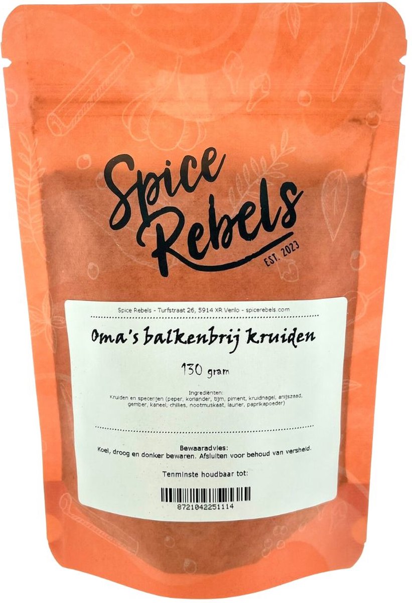 Goedkoopste Spice Rebels - Oma's balkenbrij kruiden - zak 130 gram