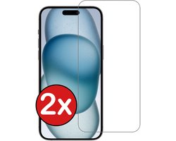 Screenprotector - 2 Stuks - Geschikt voor Apple iPhone 15 Pro Max - Extra Sterk - Beschermglas - Gehard Glas - Tempered Glass - Screen Protector